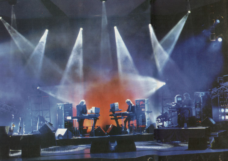 In concert 1995 (L to R): Edgar Froese, Paul Haslinger, Jerome Froese